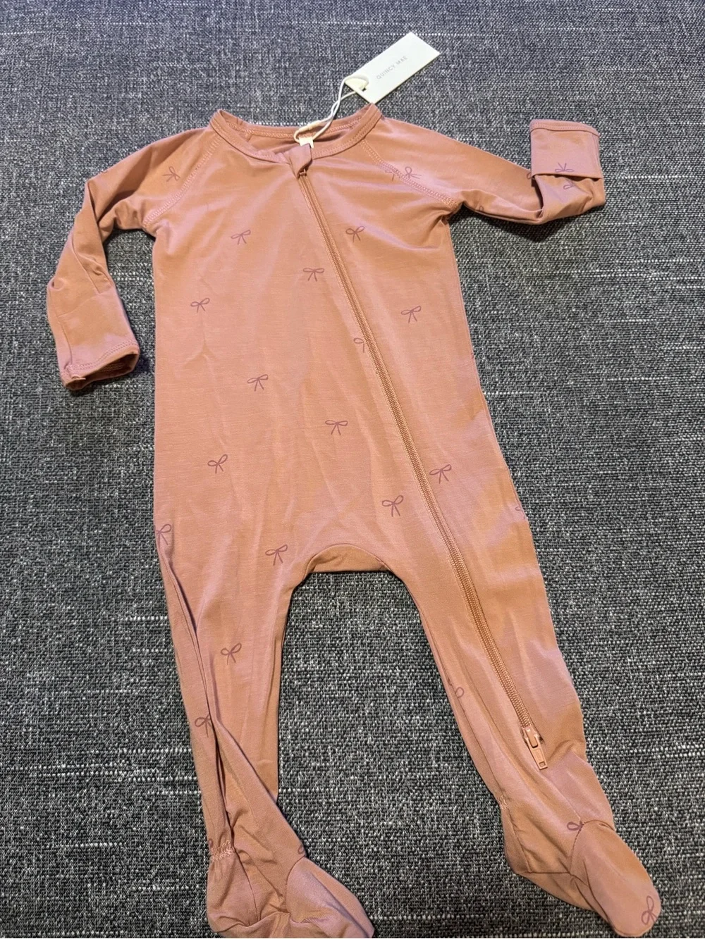 Quincy Mae Bamboo Zip Footie